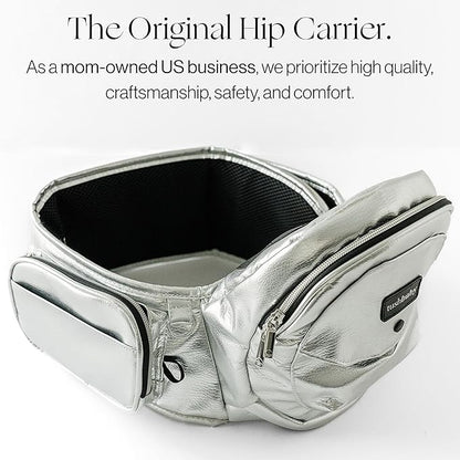 Tushbaby The Original Premium Quality Hip Seat Carrier – Safety-Certified Baby & Toddler Carrier with Secure Safety Buckles, No-Flimsy-Foam Design, Storage Pockets & Nursing Pillow. 0–3 yrs