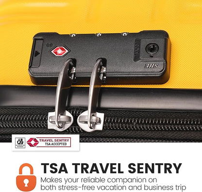PRIMICIA GinzaTravel Luggage Sets 3-Piece Expandable Suitcases with Wheels PC+ABS Durable Hardside Luggage sets TSA lock