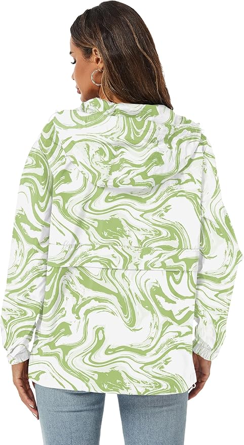 Avoogue Womens Rain Jacket with Hood,Pullover,Packable,Lightweight,Windbreaker,Waterproof,Breathable.