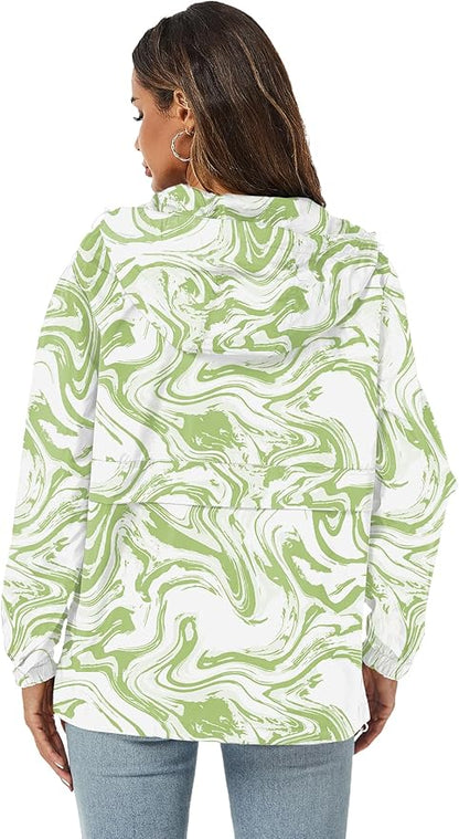 Avoogue Womens Rain Jacket with Hood,Pullover,Packable,Lightweight,Windbreaker,Waterproof,Breathable.