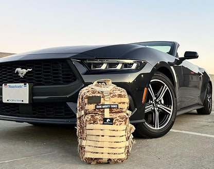 AMERICANPHOENIX 45L Elite Tactical Backpack | 3X Stronger Work & Military Backpack | Water Resistant and Heavy Duty | 3 Day MOLLE Bug Out Bag (Sand Storm)