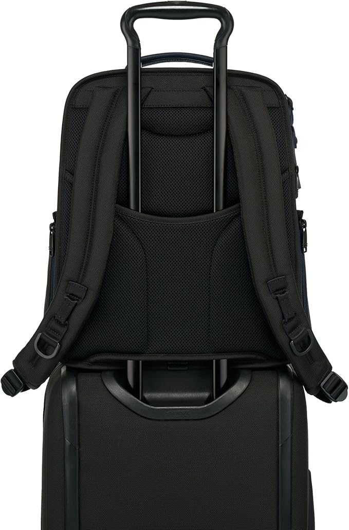 Tumi Men's Backpack, Official, Authentic ALPHA Slim Solutions Brief Pack, Black/Navy, One Size