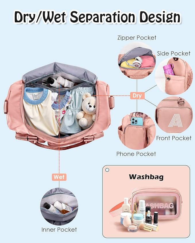 Gift for Women Duffel Bag: Personalized Travel Gym bags, Dance Cheer bag Sports for Girl, Kid Gymnastics Bags, Birthday Gifts for Women Girls Kids Teens Mom Teacher