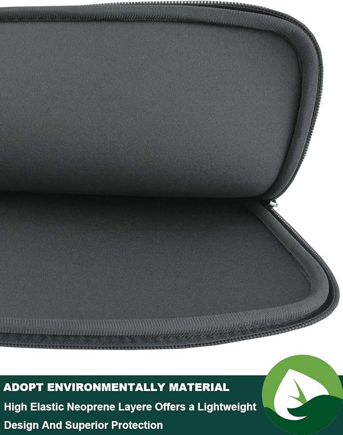 Laptop Sleeve Bag 15.6 Inch,Resistant Neoprene Laptop Sleeve/Notebook Computer Pocket Case/Tablet Briefcase Carrying Bag fit for Computer Notebook MacBook- (Grey)