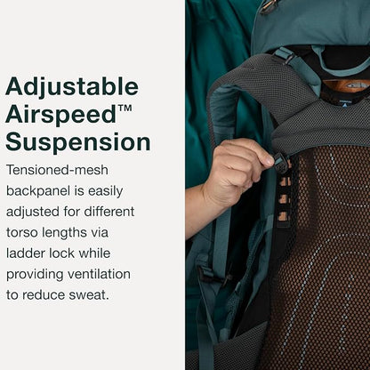 Osprey Rook 65L Men's Backpacking Backpack, Histosol Brown/Rhino Grey, Extended Fit