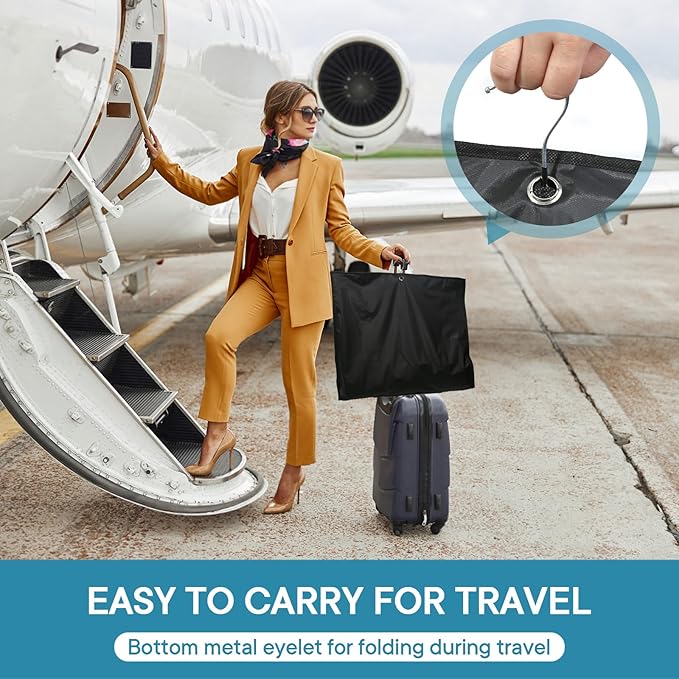 43" Suit Bags for Closet Storage and Travel, Garment Bags for Hanging Clothes, Suit Garment Bag for Men, Black Suit Cover Bags with Clear Window for Coats, Jackets, Shirts（10 Packs）