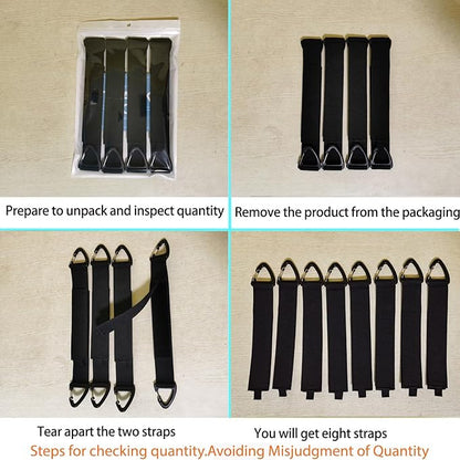 Extension Cord Organizer(8 Pack), Garage Organization and Storage, 16-Inch(Unfolded) Heavy Duty Storage Strap for Extension Cord Within 100ft or Hoses Within 35ft, with Triangle Buckle for Hanging