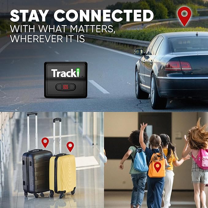 Tracki GPS Tracker for Vehicles, Car, Kids. Subscription Needed. US-Made Tech. 4G LTE GPS Tracking Device. Unlimited Distance, US & Worldwide. Small (Tracker) (Tracker 2 Years Subscription Incl.)