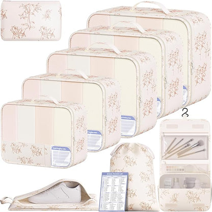 BAGAIL 9 Set Packing Cubes Luggage Packing Organizers for Travel Accessories