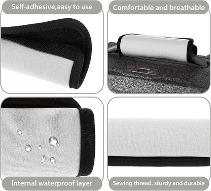 2 Pack Luggage Handle Wraps for Suitcase Bright Color Luggage Handle Covers Suitcase Tags identifiers Travel Accessories for Airplane/Flying (White)