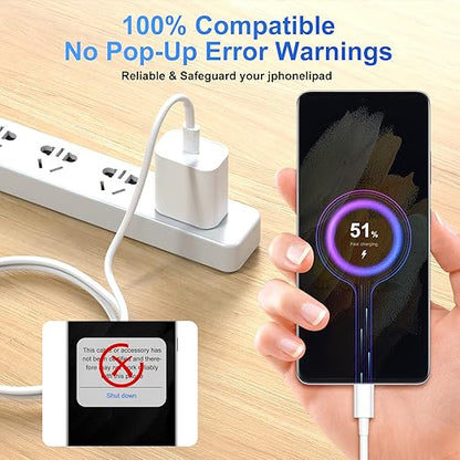 100W USB C to USB C Cable 2-Pack 10ft, Upgraded Fast Charging USB Type C to Type C Cable, USB-C Cord Phone Charger Compatible with iPhone 16/15/Samsung/Android/Phone/Pad/Macbook/Pro/Plus/Max etc.