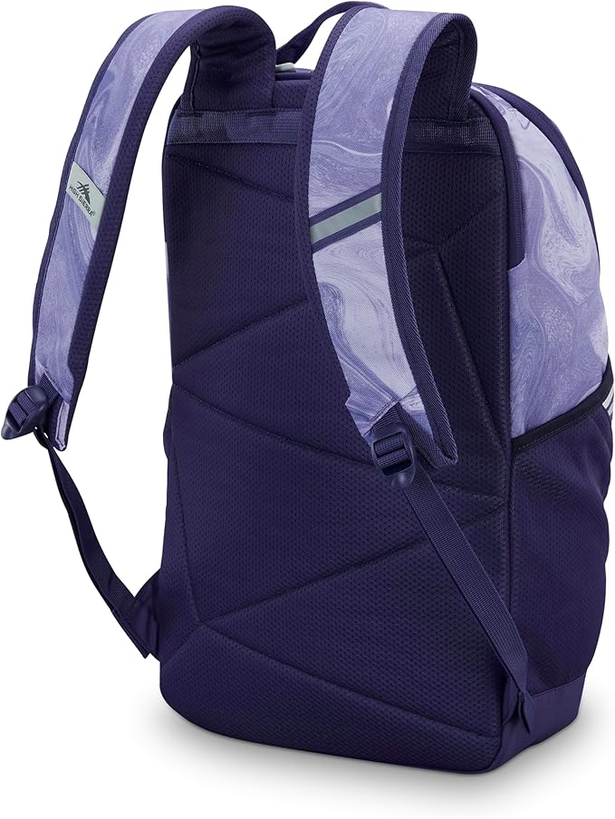High Sierra Swoop SG Backpack, Travel or Work Laptop Bookbag with Drop Protection Pocket, and Tablet Sleeve, One Size, Purple Marble Swirl