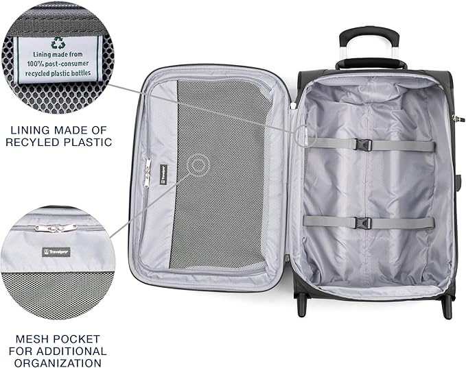 Travelpro Maxlite 5 Softside Expandable Upright 2 Wheel Carry-on Luggage, Lightweight, 22-Inch — Shadow Grey