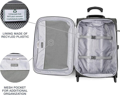 Travelpro Maxlite 5 Softside Expandable Upright 2 Wheel Carry-on Luggage, Lightweight, 22-Inch — Shadow Grey