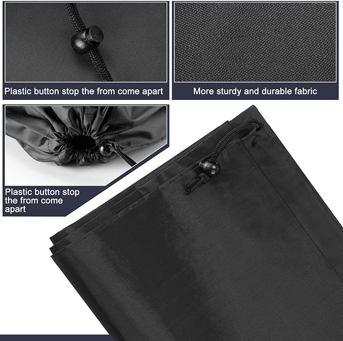 20 Pcs Laundry Bag Washable Travel Laundry Bags with Drawstring Lock Closure Large Heavy Duty for Camping Tent Blankets Dirty Clothes Yarn Fabric Storage, Multi Use(Black Color)