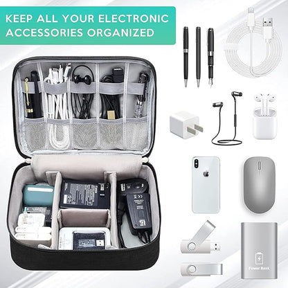 Electronics Organizer Travel Cable Organizer Bag Waterproof Portable Digital Storage Bag Electronic Accessories Case Cable Charger Organizer Case