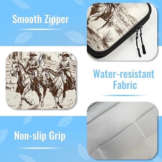 Cable Organizer Desert Cactus Cowboys Electronics Travel Organizer Case Tech Accessories Pouch Waterproof Cord Storage Bag for Power Bank Charger Phone Earphone