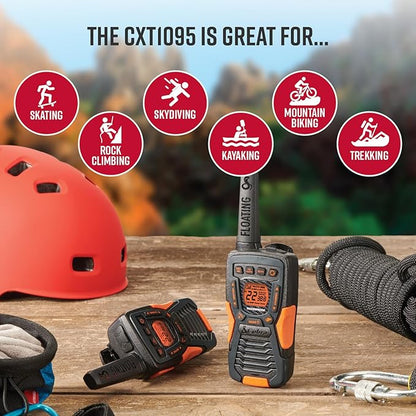 Cobra CXT10953PH-M Emergency Two-Way Radios, Waterproof Walkie Talkies, Up to 40 Mile Range, 22 Channels and NOAA Weather Channels, UHF/FM Ultra-Clear Reception, 3-Pack