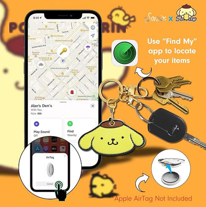 Sonix x Sanrio Character Keychain Case Compatible with Apple AirTag | Protective AirTag Cover Keychain | Pompompurin