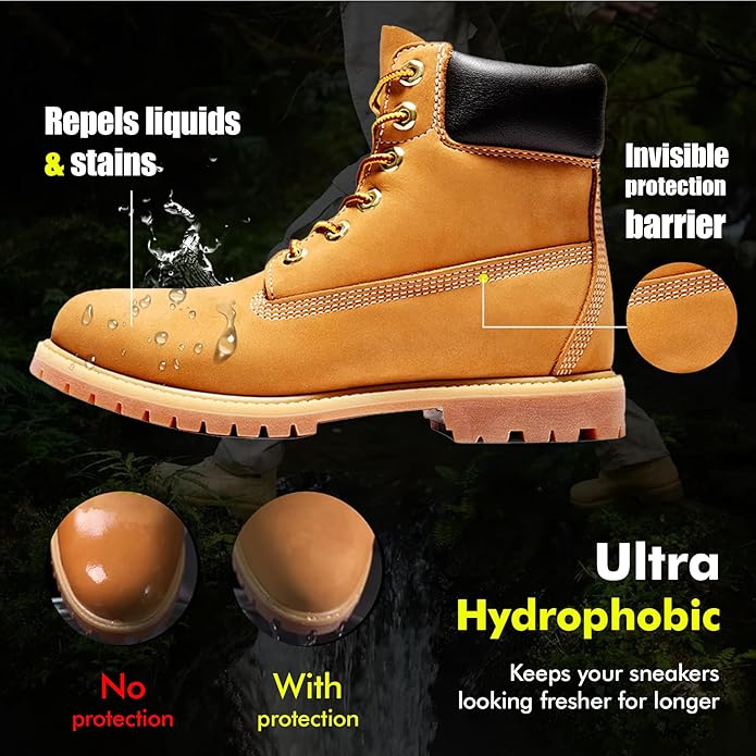 Shoe Protector Spray: Rain Stain Dirt Waterproof Shoe Spray, Nano Protection for Sneaker Suede Leather Boot Hat