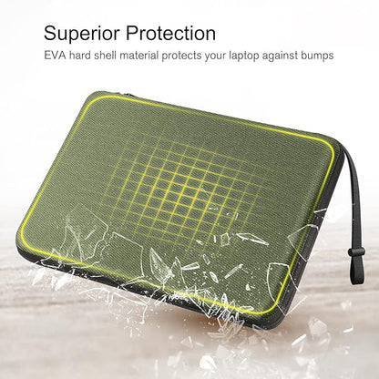 FINPAC Hard Laptop Sleeve Case for 15.3 inch MacBook Air M4 A3241 M3 A3114 M2 A2941 2025 2024, 16.2 inch MacBook Pro M4/M3/M2/M1 Pro/Max, Waterproof Case for Surface Laptop/Book, Olive