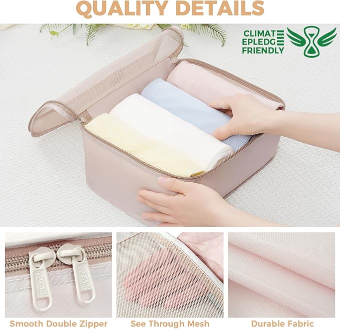 BAGAIL 9 Set Packing Cubes Luggage Packing Organizers for Travel Accessories