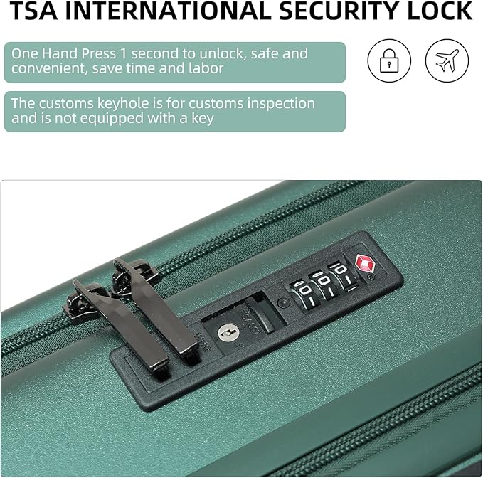 Premium 29 Inch Luggage, Top Opening Aluminum Frame Airline Approved ABS+PC Hard Shell Suitcases with Silent Wheels, TSA Lock, Front Pocket and Wet-dry Separated Six-piece set