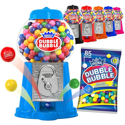 Gumball Machine for Kids 8.5" - Coin Operated Bubble Gum Machine and Toy Bank - Candy Machine Dispenser Includes 45 Gum Balls - Candy Dispenser Machine Gift Toys for Girls and Boys - 8.5" (Light Blue)