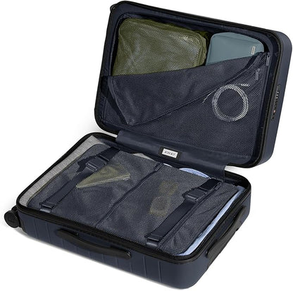 Away Bigger Carry-On Luggage, Lightweight Hardside Large Suitcase with Spinner Wheels, TSA Lock, Airline Approved, Navy Blue