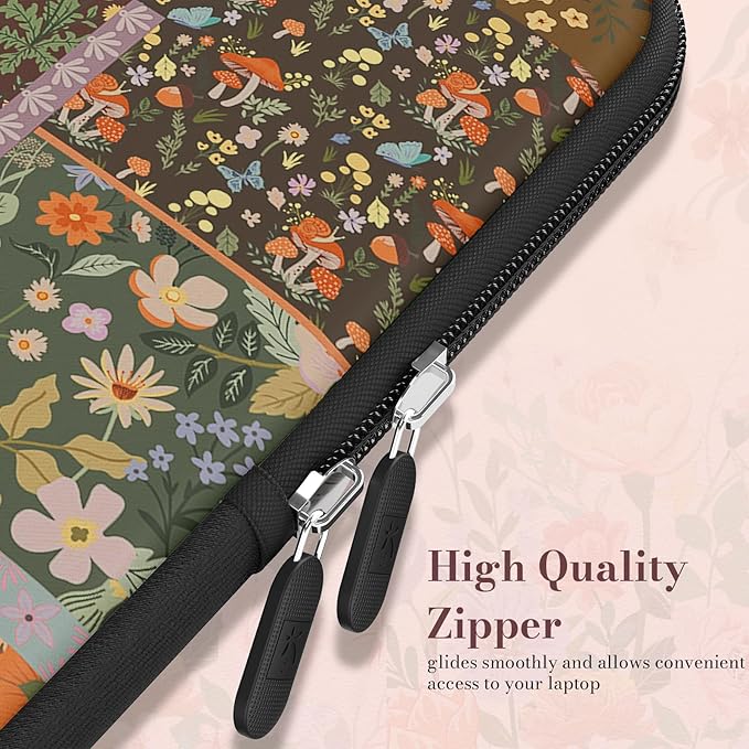 iCasso Laptop Sleeve 15.6 inch, Compatible with MacBook Air 15 inch, Cute Shockproof Laptop Case 15.6'', Slim Protective Travel Carrying Case for MacBook Pro 16, Lenovo Dell Asus HP, Brown