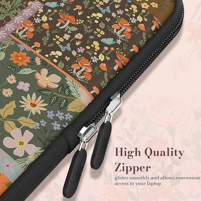 iCasso Laptop Sleeve 15.6 inch, Compatible with MacBook Air 15 inch, Cute Shockproof Laptop Case 15.6'', Slim Protective Travel Carrying Case for MacBook Pro 16, Lenovo Dell Asus HP, Brown