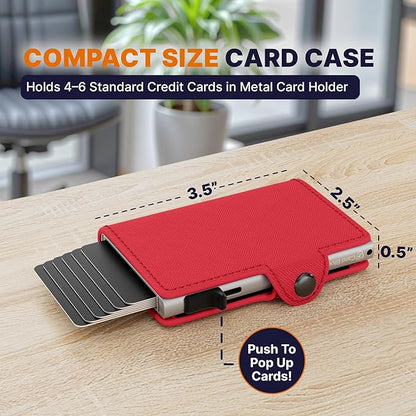 Conceal Plus Small RFID Wallet for Women, Slim Compact RFID Blocking Credit Card Holder Womens Wallet, Smart Pop Up Minimalist Card Case, Holds 4-6 Standard Cards Plus Cash & ID, Compact Travel Wallet