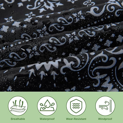 Hooded Rain Ponchos for Adult - Rain Coat and Rain Jacket with Waterproof Pocket and Zipper