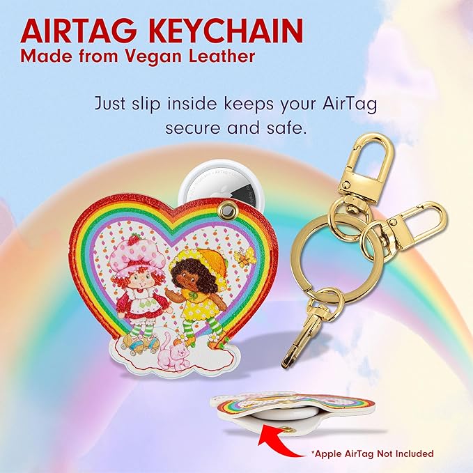 Sonix Keychain Case Compatible with Apple AirTag | Protective AirTag Cover Keychain Charm | Strawberry Shortcake Berry Besties Rainbow