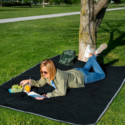 Outdoor Waterproof Blanket, Foldable Fleece Stadium Blanket for Outdoor Sports Event, Camping, Car, Pet, Picnics - Windproof, Wearable, Machine Washable 80" x 58" (Smoky Gray)