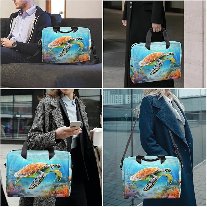 Laptop Bag Bohemian Mandala Laptop Satchel Briefcase Adjustable shoulder Carrying for MacBook Pro 16 inch
