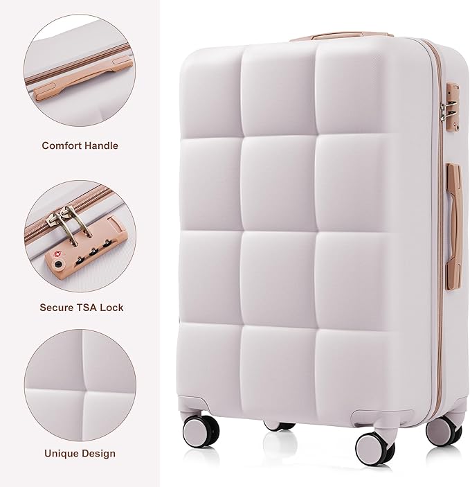 Hard Shell Suit case with Spinner Wheel Lightweight TSA Lock