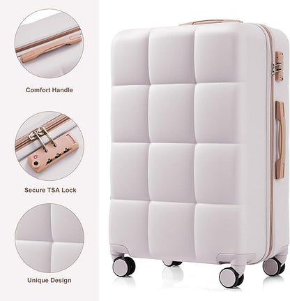 Hard Shell Suit case with Spinner Wheel Lightweight TSA Lock