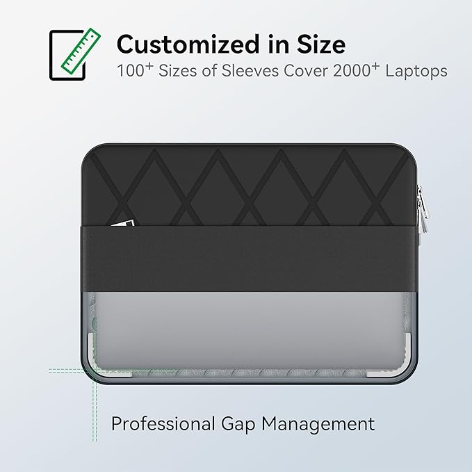Smatree Laptop Sleeve for 13.8 inch Microsoft Surface Laptop 7 Copilot+PC,Case with Accessory Pocket,YKK Zipper,Patented Shockproof Design(E409)