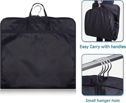 KIMBORA 43" Suit Bags for Closet Storage and Travel, Gusseted Hanging Garment Bags for Men Suit Cover With Handles for Clothes, Coats, Jackets, Shirts（3 Packs）