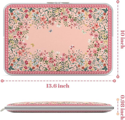 iCasso Pink Laptop Bag 13 inch,Cute Computer Sleeve Bag for Women,13-13.6 inch Laptop Carrying Case Compatible with MacBook Air Pro 13/14, HP Dell ASUS Lenovo Chromebook Notebook