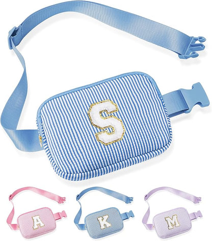 YOOLIFE Christmas Gifts for Girls Kids | Birthday Gifts for 3 4 5 6 7 8 9 10 11 12 13 Year Old Girl | Initial Fanny Pack Belt Bag Purse | Stocking Stuffers for Girls Teen Daughter Sister | Blue S
