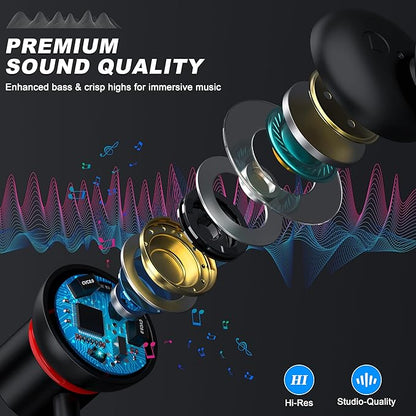 USB C Wired Headphones,【Active Noise Cancelling & One-Click ANC Toggle Button】Ear buds for iPhone 17 16 15 Pro Max USBC Earphones,Hi-Res Sound Type C Earbuds Compatible with iPhone/Android/Galaxy/iPad