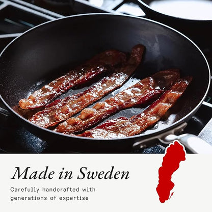Made In Cookware - 3 Piece (Includes 8",10",12") Seasoned Blue Carbon Steel Frying Pan - (Like Cast Iron, but Better) - Professional Cookware - Crafted in Sweden - Induction Compatible