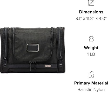 TUMI - Alpha Hanging Travel Kit - Toiletries and Cosmetics Organizer - Travel Essentials Bag with Hooks & Pockets - Black