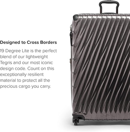 TUMI - 19 Degree Lite 4 Wheel Luggage - Lightweight and Highly Durable, Modern Contour, Hard Shell Men's and Women's Suitcase - 30" Extended Trip Packing Case, Black Graphite
