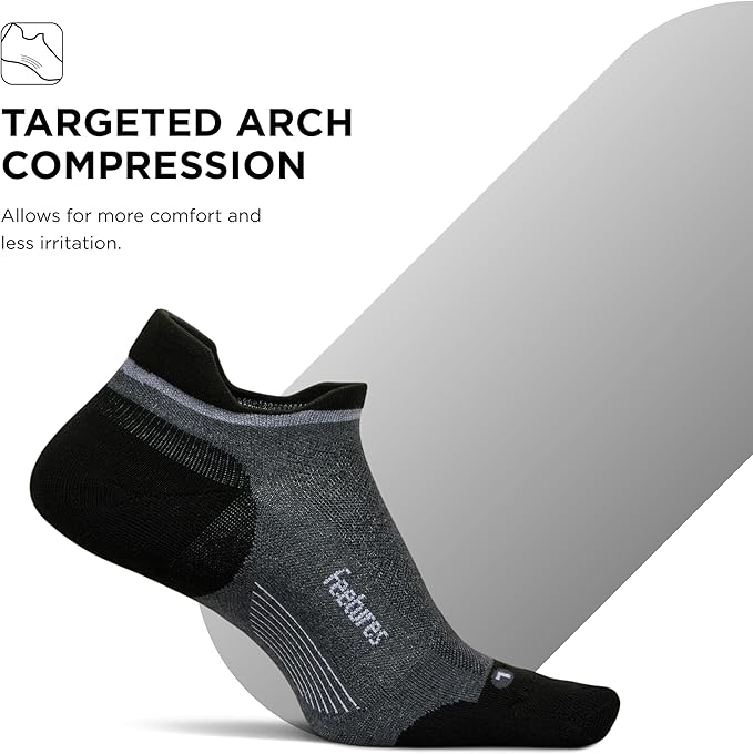 Feetures Elite Golf Max Cushion Tab Ankle Socks - Sport Sock with Targeted Compression
