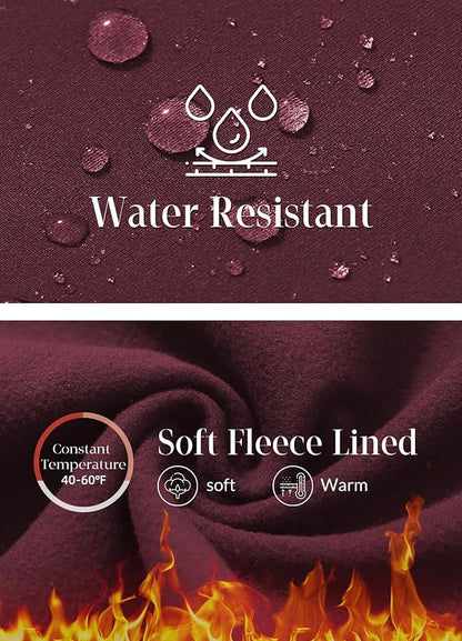 baleaf Women's Fleece Lined Pants Winter Thermal Water Resistant Crossover Flare Leggings Warm Bootcut Hiking Outdoor
