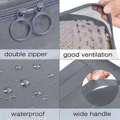 8 Set Packing Cubes, Travel Luggage Packing Organizers (GREY)