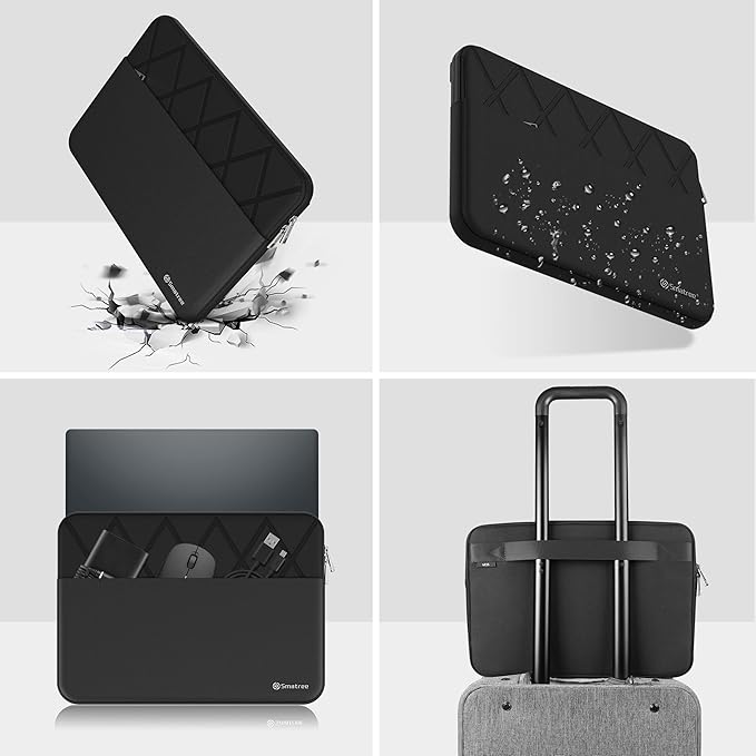 Smatree Laptop Sleeve for 16 inch DELL Alienware 16/16X Aurora Gaming Laptop, for 15.6 inch DELL G15 5530/5535, Case with Accessory Pocket, YKK Zipper, Patented Super Corner Design (E612)